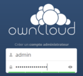 OwnCloud configuration compte admin.png